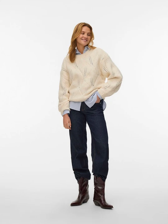 Zdjęcie produktu Vero Moda Sweter w kolorze beżowym rozmiar: S