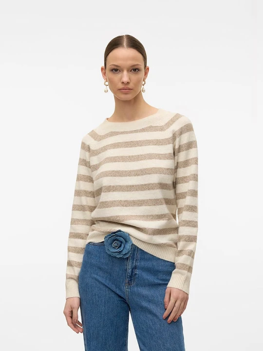 Zdjęcie produktu Vero Moda Sweter w kolorze beżowym rozmiar: L