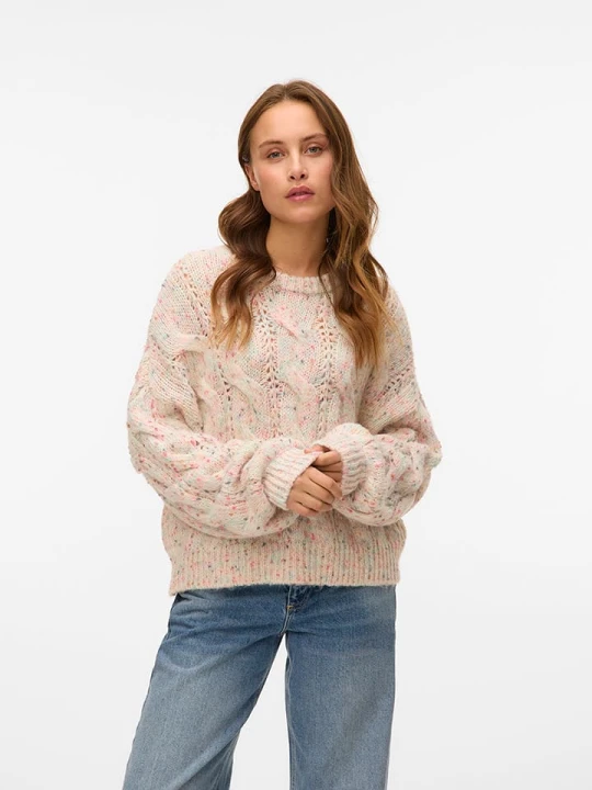 Zdjęcie produktu Vero Moda Sweter w kolorze beżowym rozmiar: M