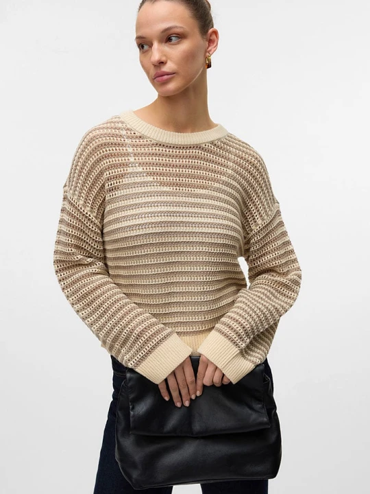 Zdjęcie produktu Vero Moda Sweter w kolorze beżowym rozmiar: M