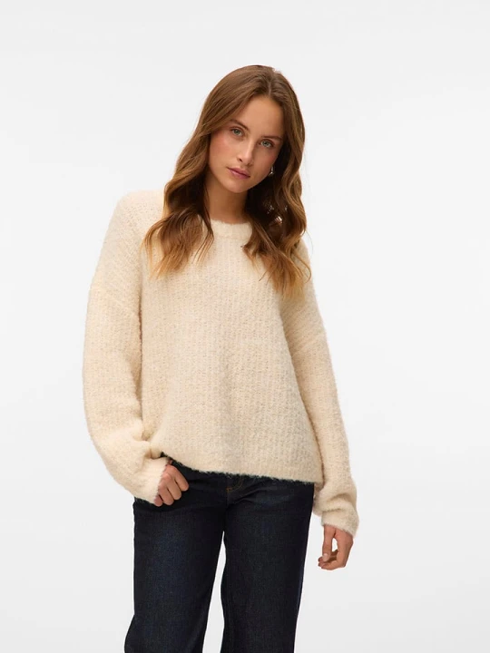 Zdjęcie produktu Vero Moda Sweter w kolorze beżowym rozmiar: XL