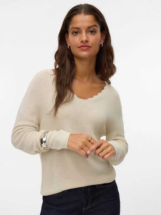 Zdjęcie produktu Vero Moda Sweter w kolorze beżowym rozmiar: S