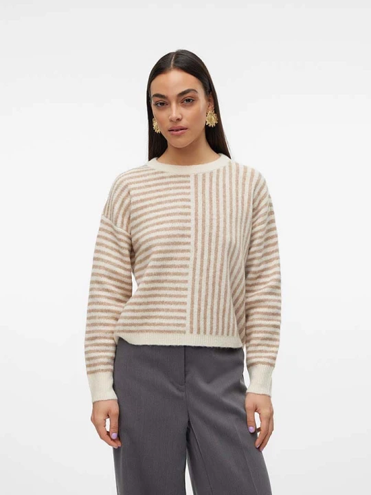 Zdjęcie produktu Vero Moda Sweter w kolorze beżowym rozmiar: S
