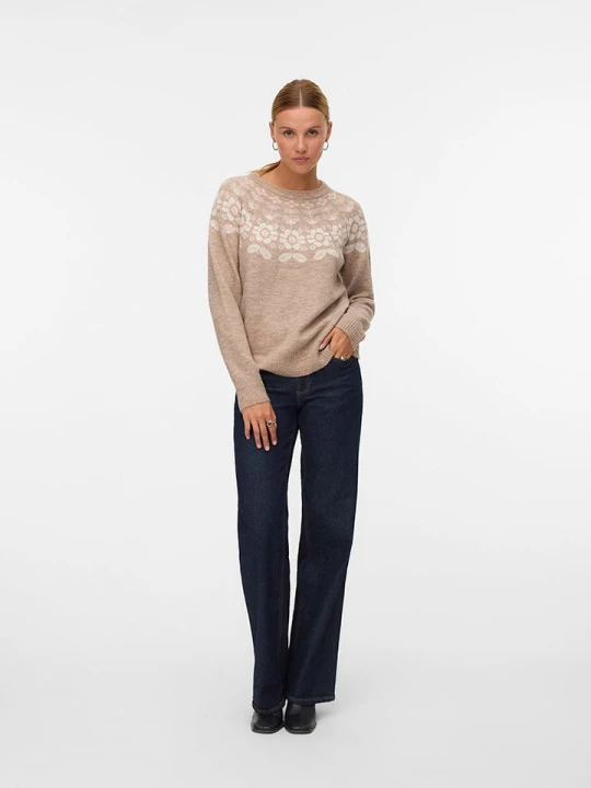 Zdjęcie produktu Vero Moda Sweter w kolorze beżowym rozmiar: L