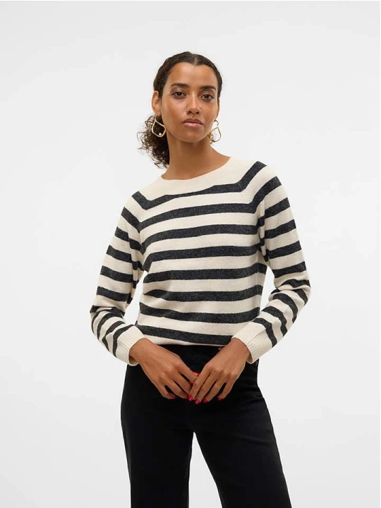 Zdjęcie produktu Vero Moda Sweter w kolorze biało-czarnym rozmiar: S