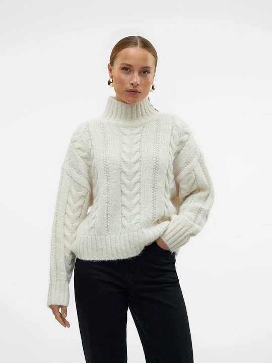 Zdjęcie produktu Vero Moda Sweter w kolorze białym rozmiar: M