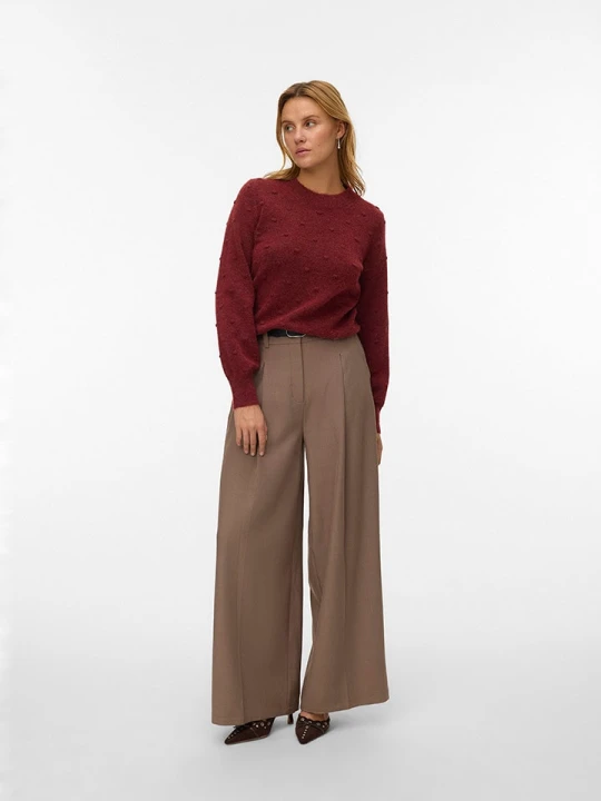 Zdjęcie produktu Vero Moda Sweter w kolorze bordowym rozmiar: S