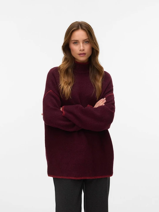 Zdjęcie produktu Vero Moda Sweter w kolorze bordowym rozmiar: XS