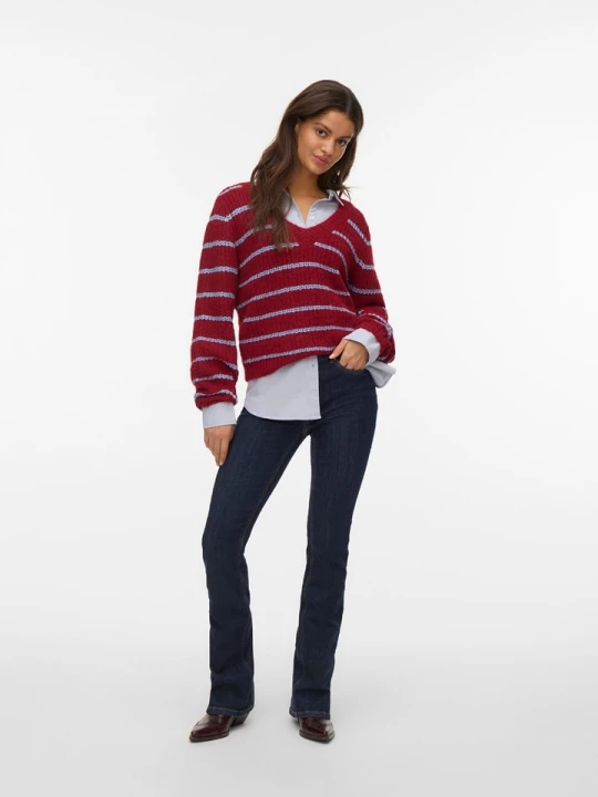 Zdjęcie produktu Vero Moda Sweter w kolorze bordowym rozmiar: M