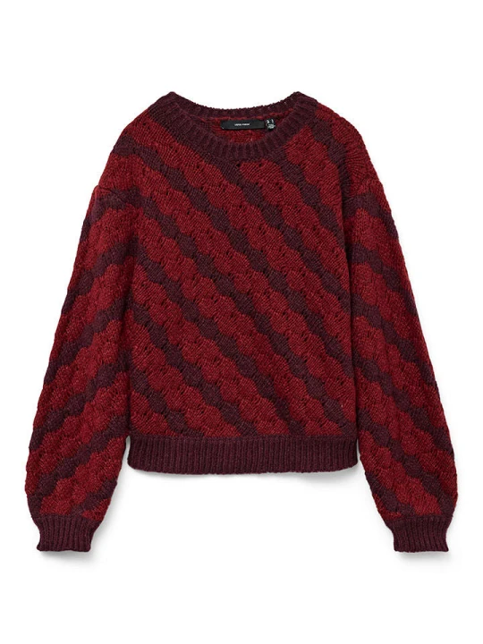 Zdjęcie produktu Vero Moda Sweter w kolorze bordowym rozmiar: L
