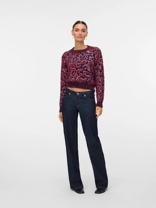 Zdjęcie produktu Vero Moda Sweter w kolorze bordowym rozmiar: L