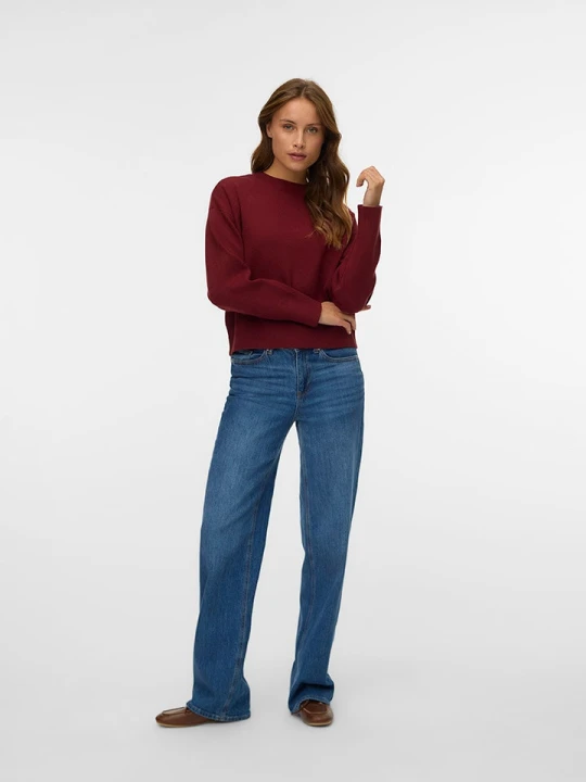 Zdjęcie produktu Vero Moda Sweter w kolorze bordowym rozmiar: S
