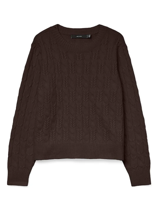 Zdjęcie produktu Vero Moda Sweter w kolorze ciemnobrązowym rozmiar: M