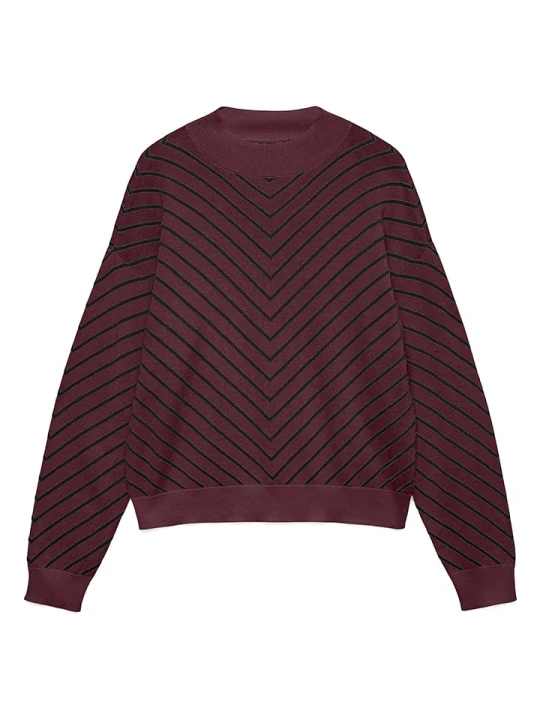 Zdjęcie produktu Vero Moda Sweter w kolorze ciemnofioletowo-czarnym rozmiar: XS