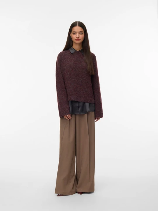 Zdjęcie produktu Vero Moda Sweter w kolorze ciemnofioletowym rozmiar: S