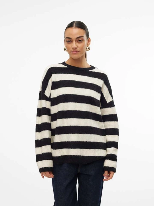 Zdjęcie produktu Vero Moda Sweter w kolorze czarno-białym rozmiar: M