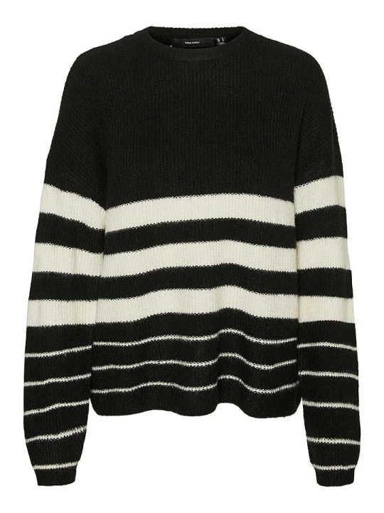 Zdjęcie produktu Vero Moda Sweter w kolorze czarno-białym rozmiar: L
