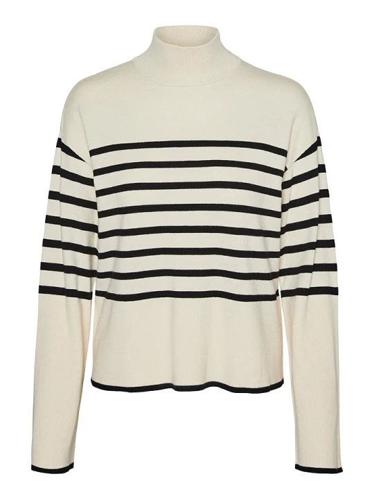 Zdjęcie produktu Vero Moda Sweter w kolorze czarno-kremowym rozmiar: S