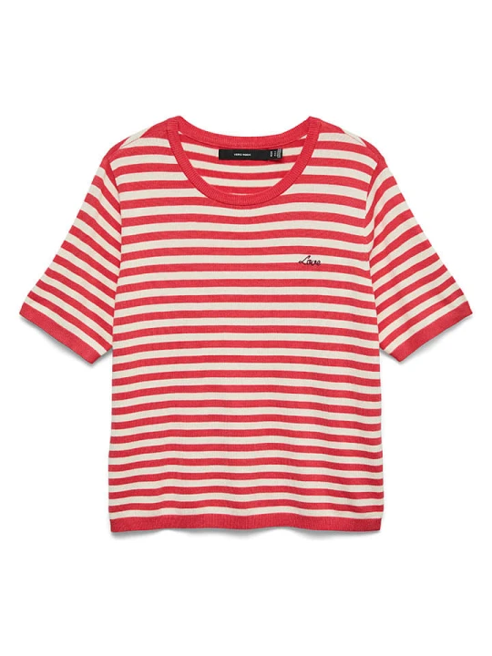 Zdjęcie produktu Vero Moda Sweter w kolorze czerwono-białym rozmiar: S