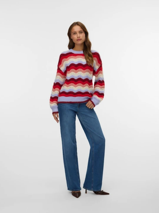 Zdjęcie produktu Vero Moda Sweter w kolorze czerwono-lawendowym rozmiar: S
