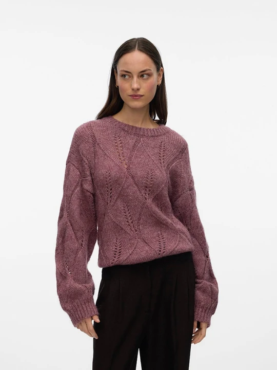 Zdjęcie produktu Vero Moda Sweter w kolorze fioletowym rozmiar: L