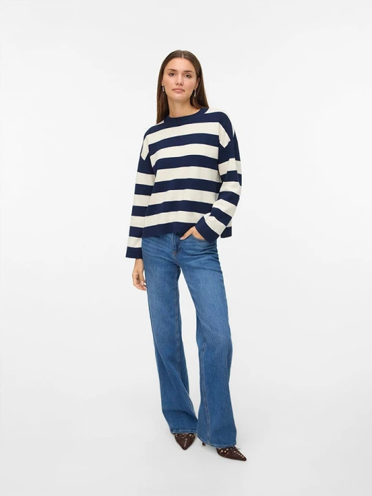 Zdjęcie produktu Vero Moda Sweter w kolorze granatowo-kremowym rozmiar: XS