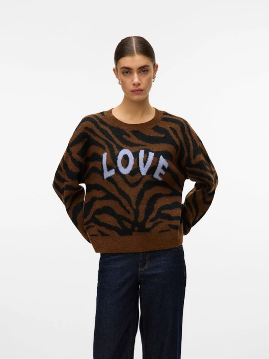 Zdjęcie produktu Vero Moda Sweter w kolorze jasnobrązowym rozmiar: S