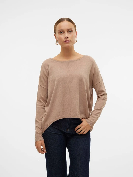 Zdjęcie produktu Vero Moda Sweter w kolorze jasnobrązowym rozmiar: L