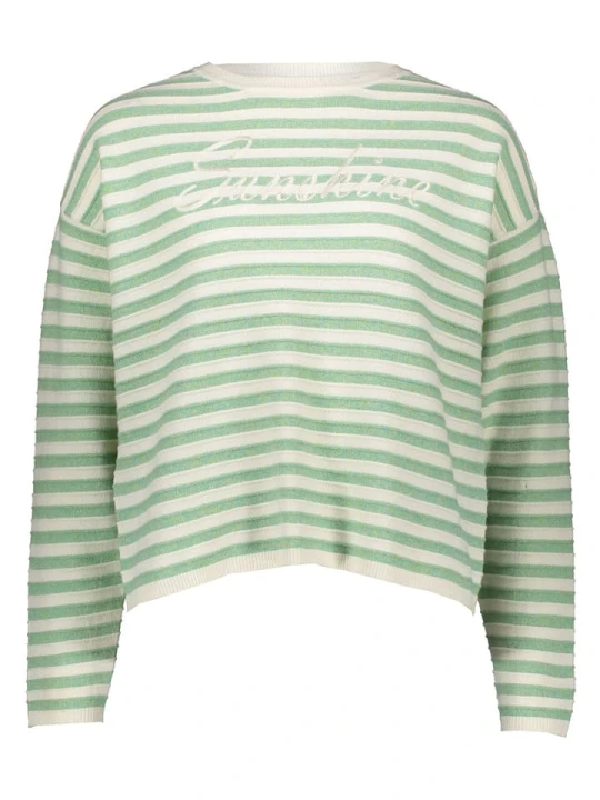 Zdjęcie produktu Vero Moda Sweter w kolorze jasnozielono-białym rozmiar: S