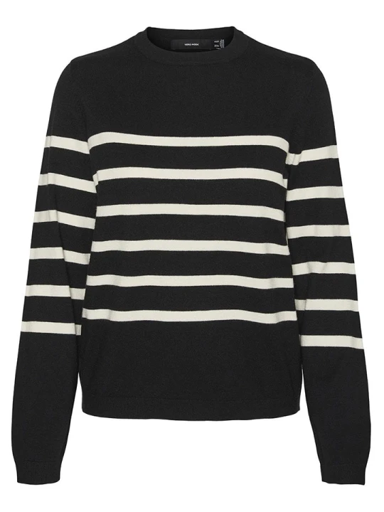 Zdjęcie produktu Vero Moda Sweter w kolorze kremowo-czarnym rozmiar: XL
