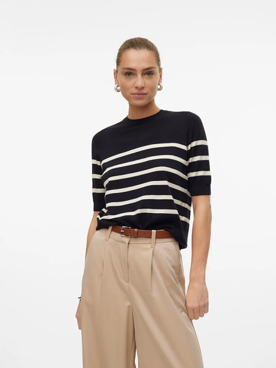Zdjęcie produktu Vero Moda Sweter w kolorze kremowo-czarnym rozmiar: XXL