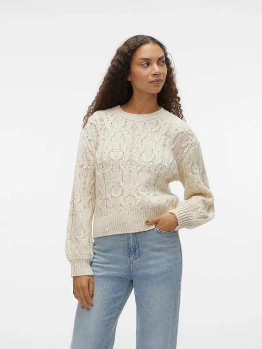 Zdjęcie produktu Vero Moda Sweter w kolorze kremowym rozmiar: XL