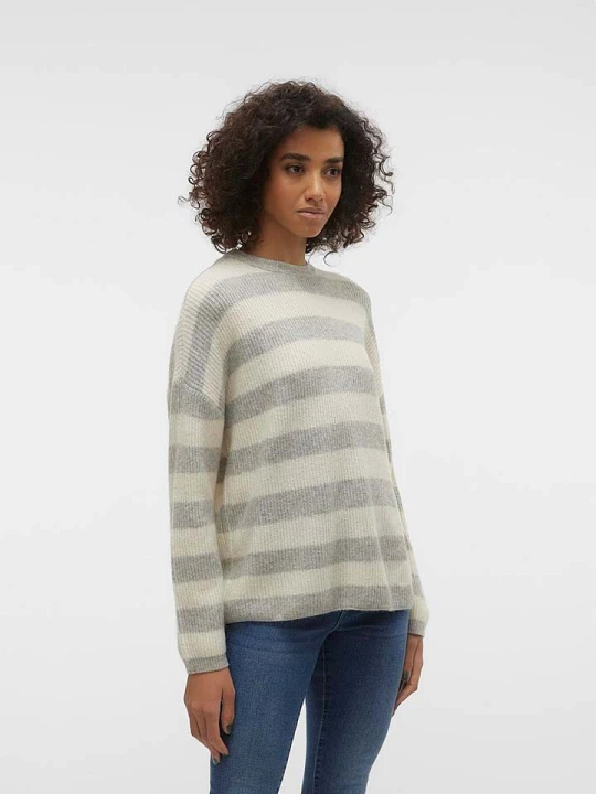 Zdjęcie produktu Vero Moda Sweter w kolorze szaro-kremowym rozmiar: M