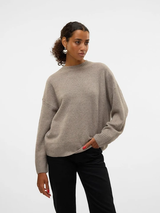 Zdjęcie produktu Vero Moda Sweter w kolorze szarobrązowym rozmiar: L