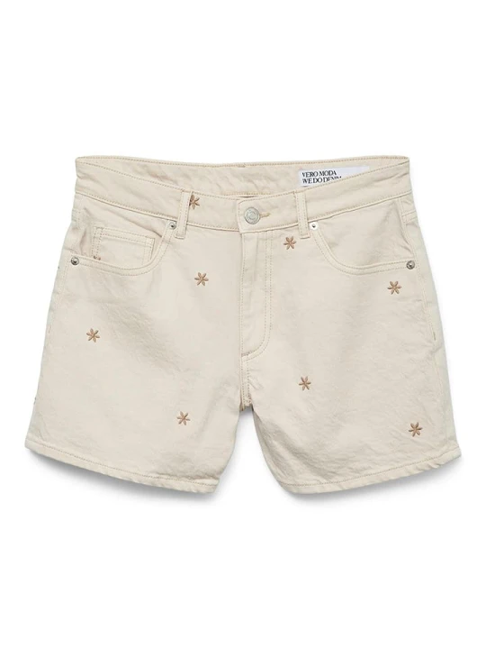 Zdjęcie produktu Vero Moda Szorty dżinsowe w kolorze beżowym rozmiar: S