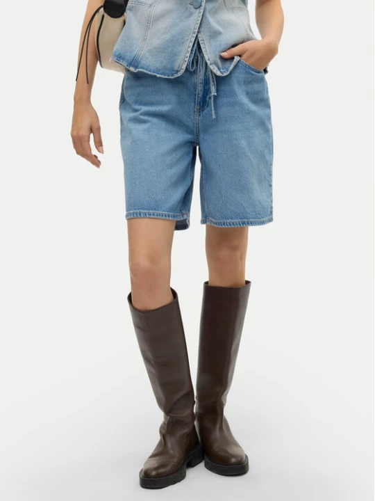 Zdjęcie produktu Vero Moda Szorty jeansowe Villa 10326196 Niebieski Loose Fit