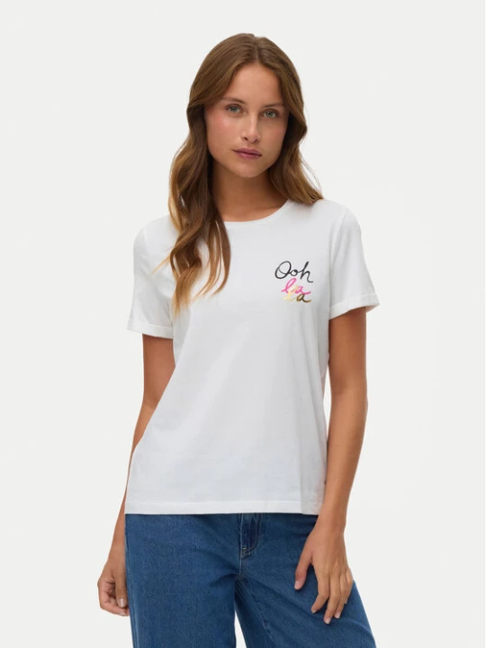 Zdjęcie produktu Vero Moda T-Shirt Ikami 10340181 Biały Regular Fit
