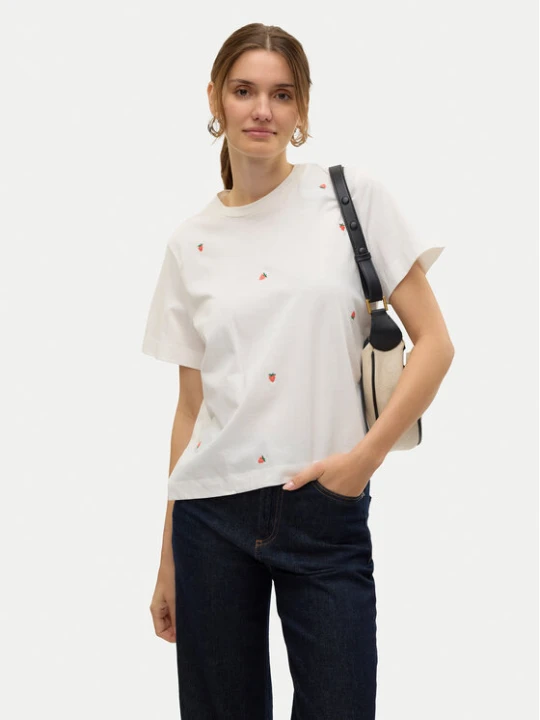 Zdjęcie produktu Vero Moda T-Shirt Solvei 10325318 Biały Regular Fit