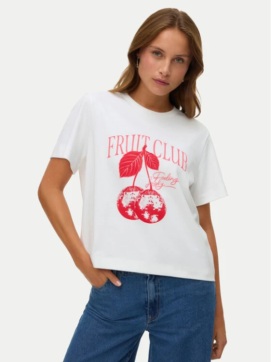 Zdjęcie produktu Vero Moda T-Shirt Yma 10338503 Biały Regular Fit