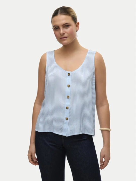 Zdjęcie produktu Vero Moda Top Bumpy 10325830 Błękitny Standard Fit Niebieski jasny