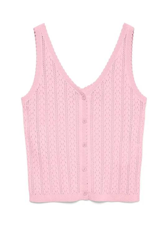 Zdjęcie produktu Vero Moda Top dzianinowy w kolorze jasnoróżowym rozmiar: L