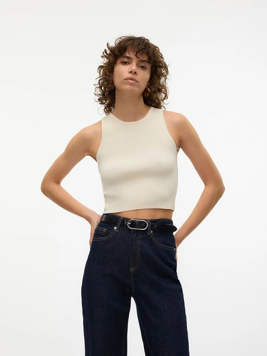Zdjęcie produktu Vero Moda Top "Ginny" w kolorze kremowym rozmiar: XL