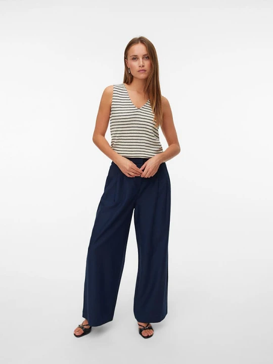 Zdjęcie produktu Vero Moda Top w kolorze beżowo-czarnym rozmiar: M