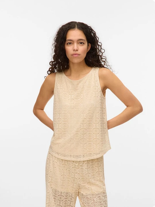 Zdjęcie produktu Vero Moda Top w kolorze beżowym rozmiar: XL