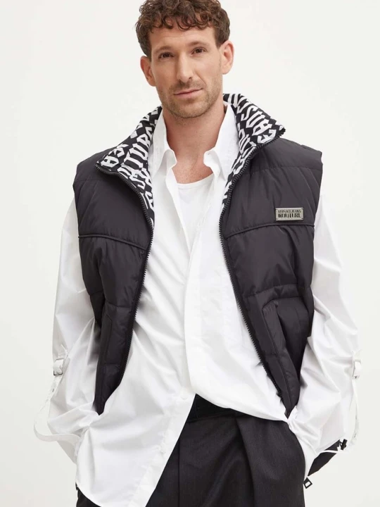 Zdjęcie produktu Versace Jeans Couture bezrękawnik puchowy dwustronny czarny