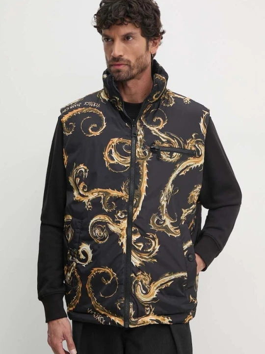 Zdjęcie produktu Versace Jeans Couture bezrękawnik puchowy dwustronny czarny