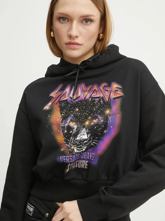 Zdjęcie produktu Versace Jeans Couture bluza bawełniana czarny