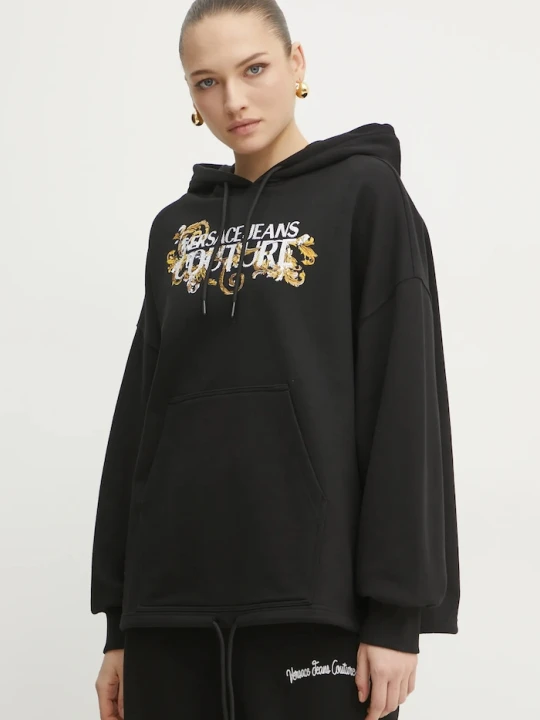 Zdjęcie produktu Versace Jeans Couture bluza bawełniana czarny