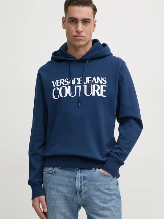 Zdjęcie produktu Versace Jeans Couture bluza bawełniana granatowy