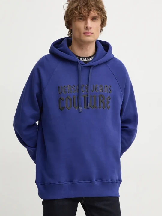 Zdjęcie produktu Versace Jeans Couture bluza bawełniana granatowy
